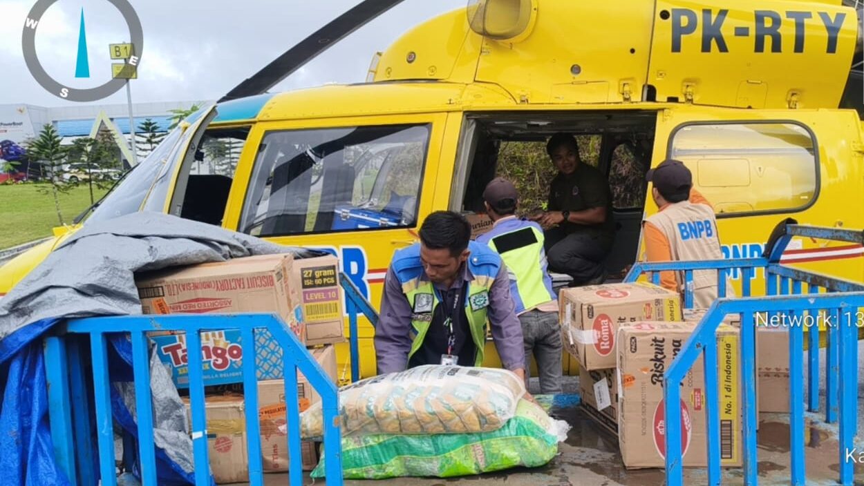 Tembus Wilayah Terisolir, BNPB Maksimalkan Jalur Udara dan Darat Salurkan Bantuan Logistik di Sumut