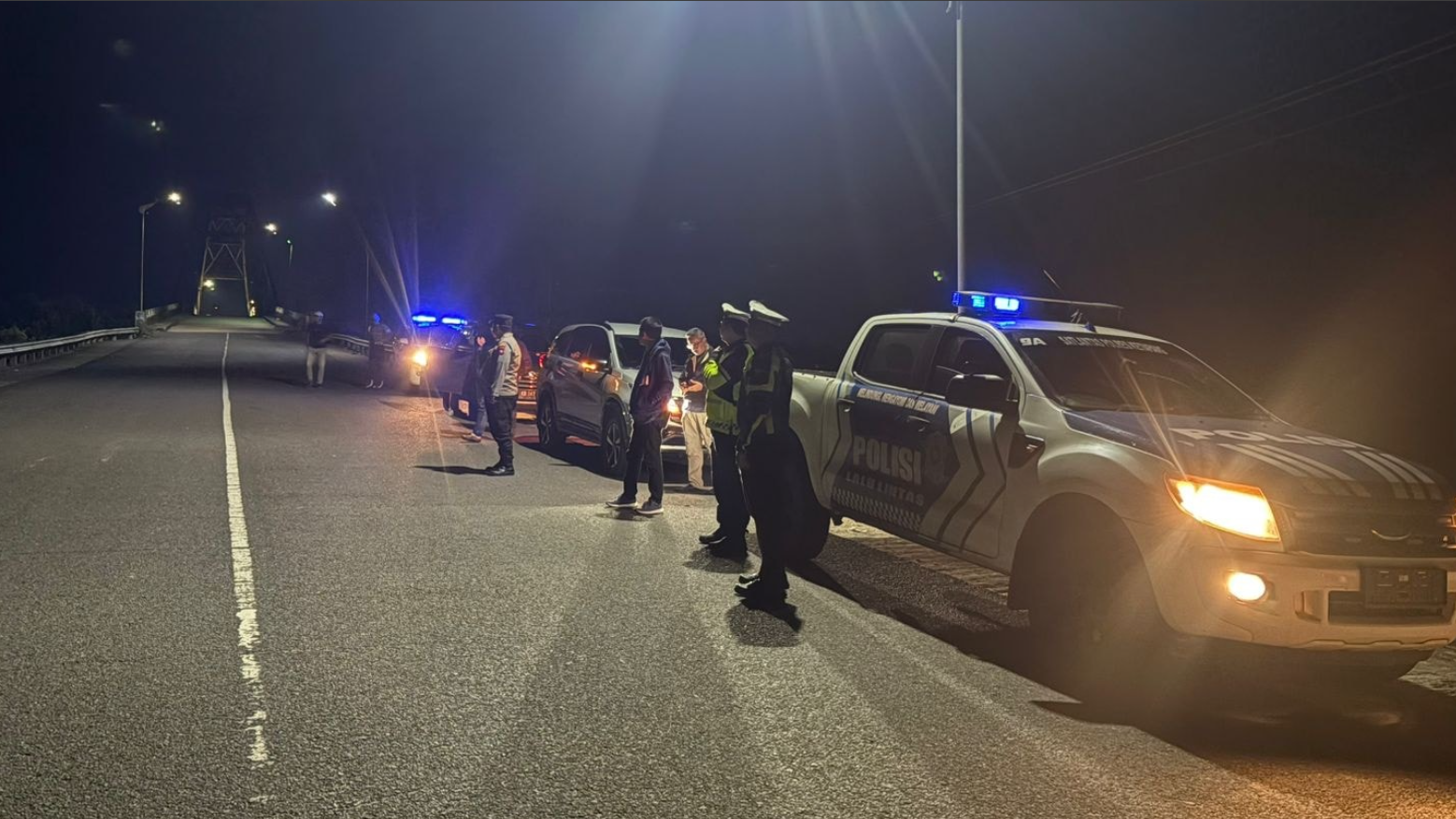 Cegah Balap Liar dan Knalpot Brong, Polres Ketapang Sisir Jembatan Pawan 5 hingga Jalan Protokol