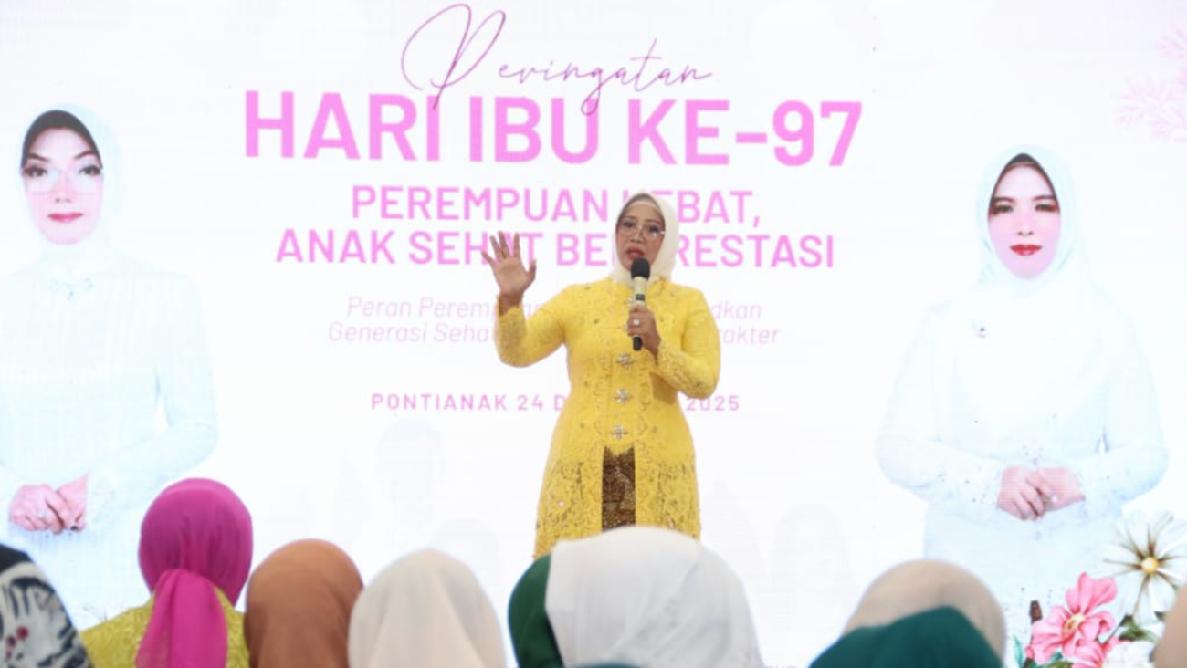 Hadiri Peringatan Hari Ibu di Pontianak, Erlina Ria Norsan Puji Kolaborasi Lintas Sektor dan Ketangguhan Perempuan