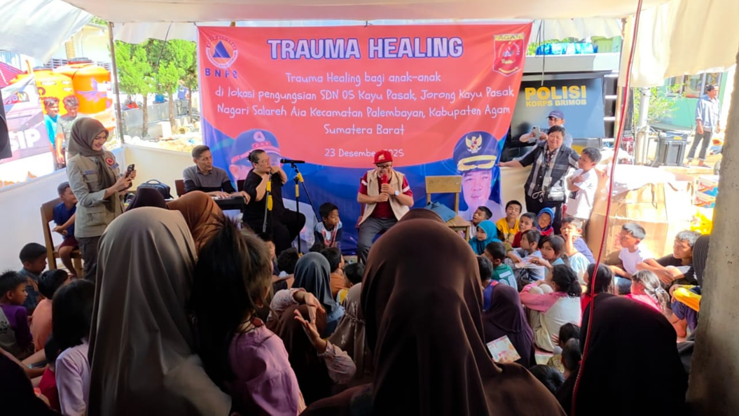 Kejar Target Sekolah, BNPB Kebut 584 Huntara dan Trauma Healing di Agam