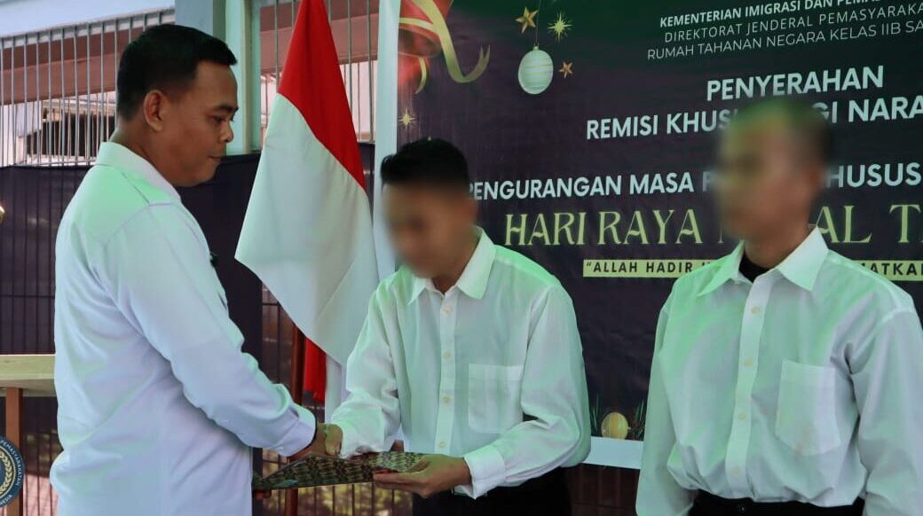 110 Warga Binaan Rutan Sanggau Terima Remisi Natal, Tiga Narapidana Langsung Hirup Udara Bebas