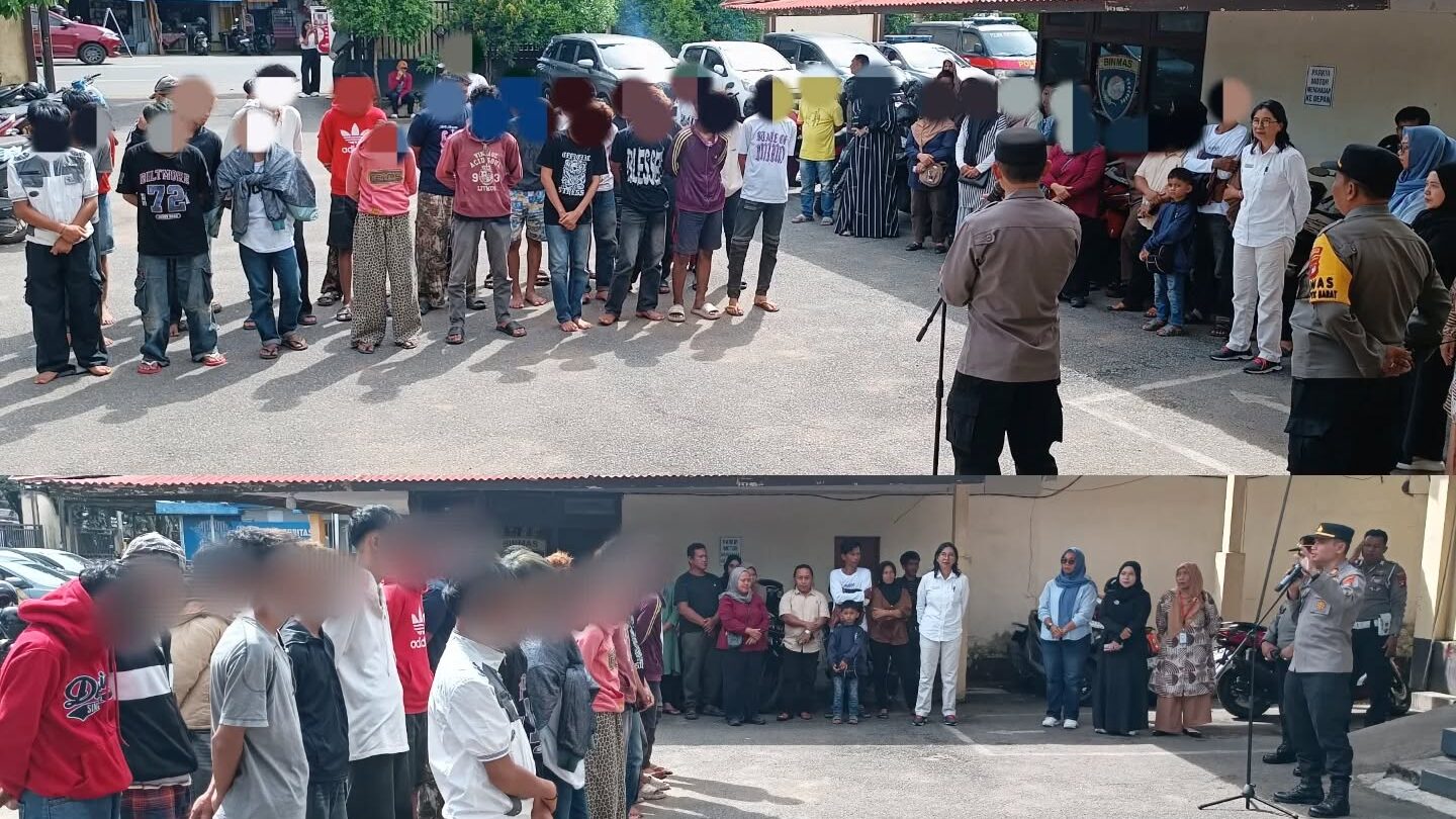 Isak Tangis Warnai Penyerahan 27 Remaja Hendak Tawuran, Polisi Beri Sanksi Cukur Rambut dan Tilang