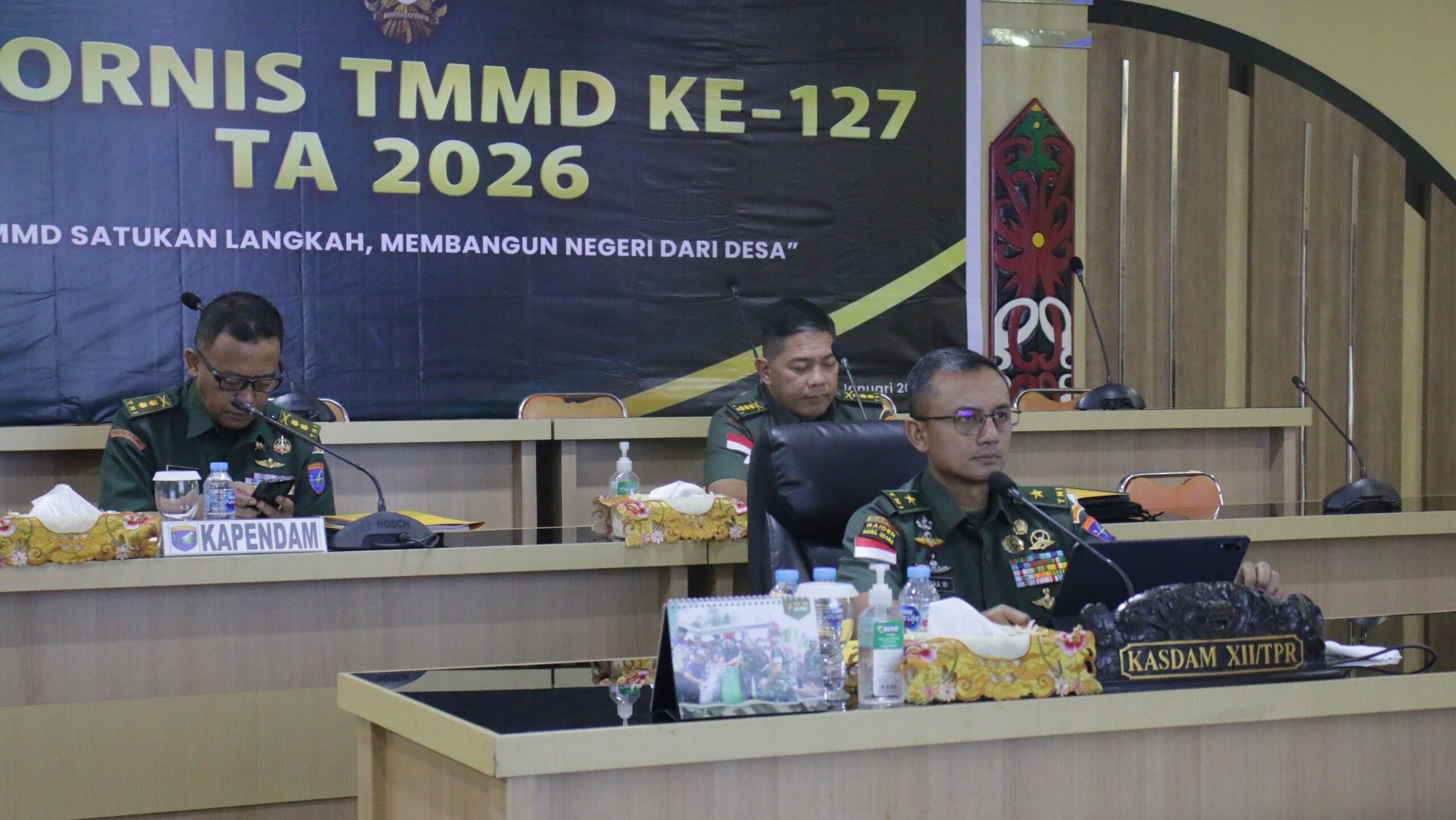 Kasdam XII/Tanjungpura Matangkan Koordinasi Teknis Jelang Pelaksanaan TMMD ke-127