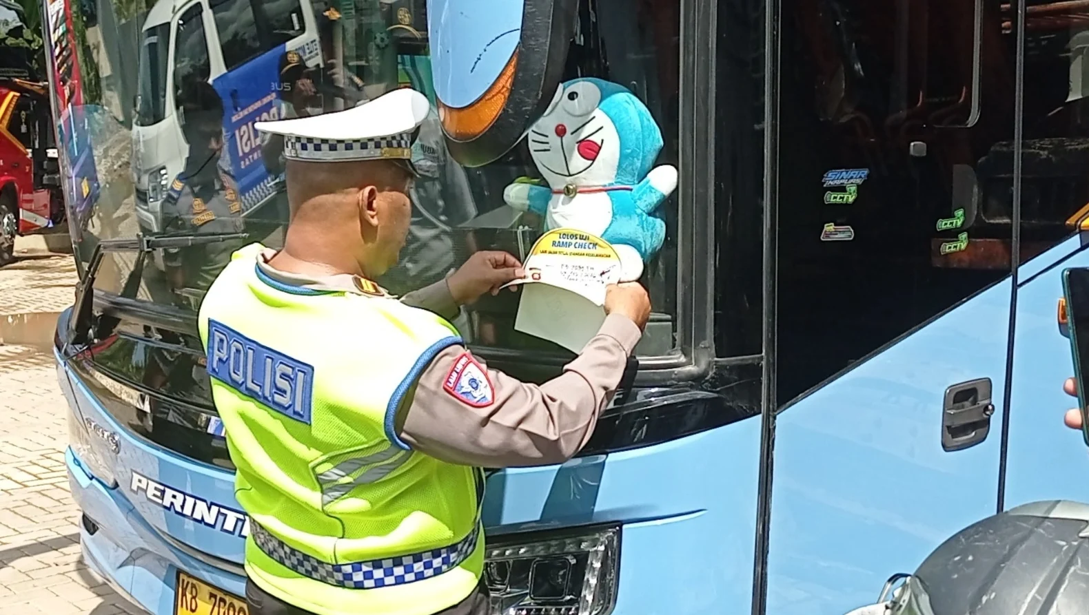 Cegah Kecelakaan, Satgas Kapuas 2026 Gelar Ramp Check Angkutan Umum di Pontianak