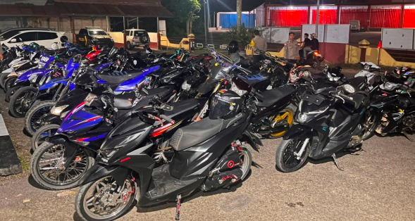 Razia Malam di Sekayam, Polisi Jaring 57 Motor Berknalpot Brong