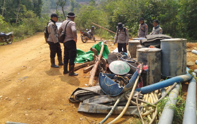 Tiga Lokasi PETI Ditemukan di Kawasan Sungai Boyan Meliau