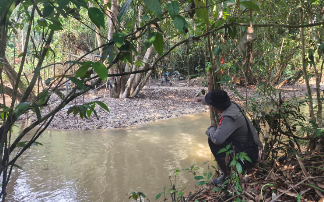 Dugaan PETI di Sungai Boyan, Sejumlah Peralatan Ditemukan