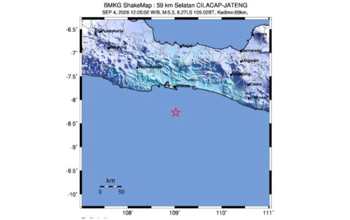 Subduksi Lempeng Indo-Australia Pemicu Gempa M 5,3 di Cilacap, Getaran Terasa Hingga DIY