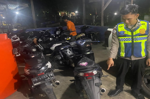 Razia Knalpot Brong di Sekadau, Polisi Sita 13 Motor Ditengah Ancaman Kabut Asap
