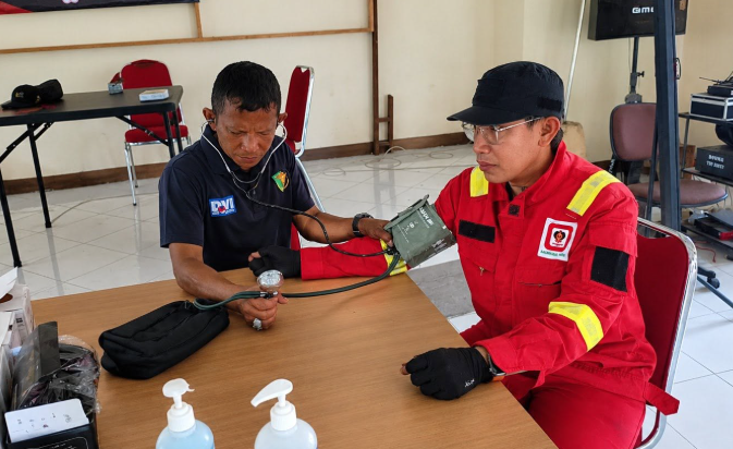Belasan Pemadam Karhutla Sungai Rasau Jatuh Sakit Dan Jalani Pemeriksaan Kesehatan