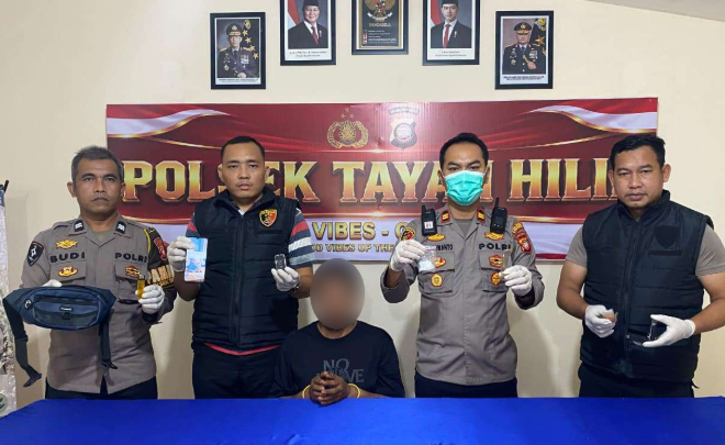 Polsek Tayan Hilir Bekuk Terduga Pengedar Sabu di Dusun Bantok, 8,76 Gram Ditemukan