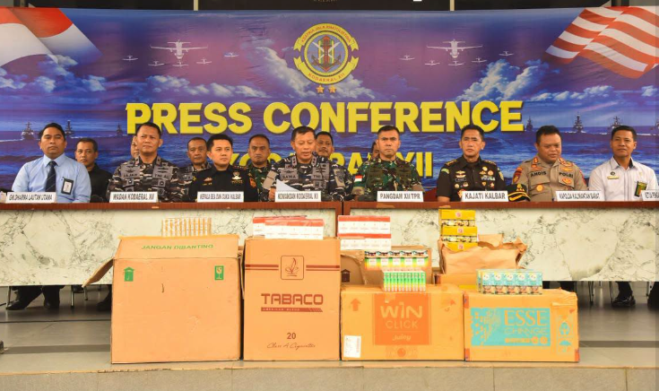 Bea Cukai Teliti Dokumen Muatan 23 Juta Rokok Illegal Hasil Tangkapan TNI AL