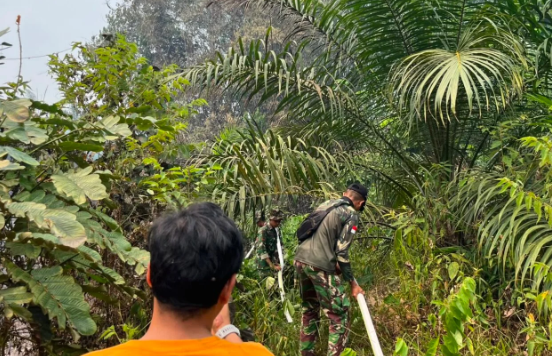 Karhutla Terjadi di Jelai Hulu Ketapang, Petugas Berupaya Cegah Api Meluas ke Area Lain