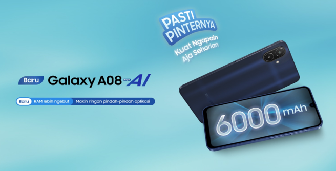 Samsung Galaxy A08 Resmi Hadirkan Baterai Besar 6.000 mAh, Fitur AI, dan Update Software Hingga 6 Tahun