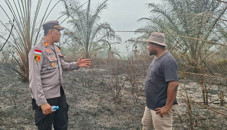 Karhutla di Parindu Sanggau Dipadamkan Enam Jam, Polisi Kembali Cek Kondisi Lahan