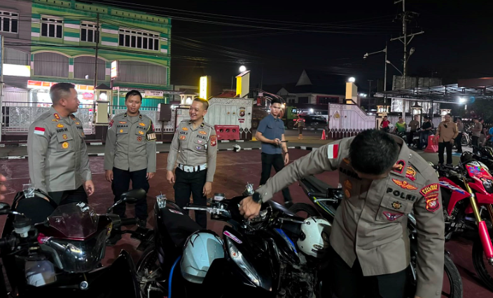 13 Motor Berknalpot Brong Ditindak Saat Patroli di Sejumlah Jalan Kota Sanggau