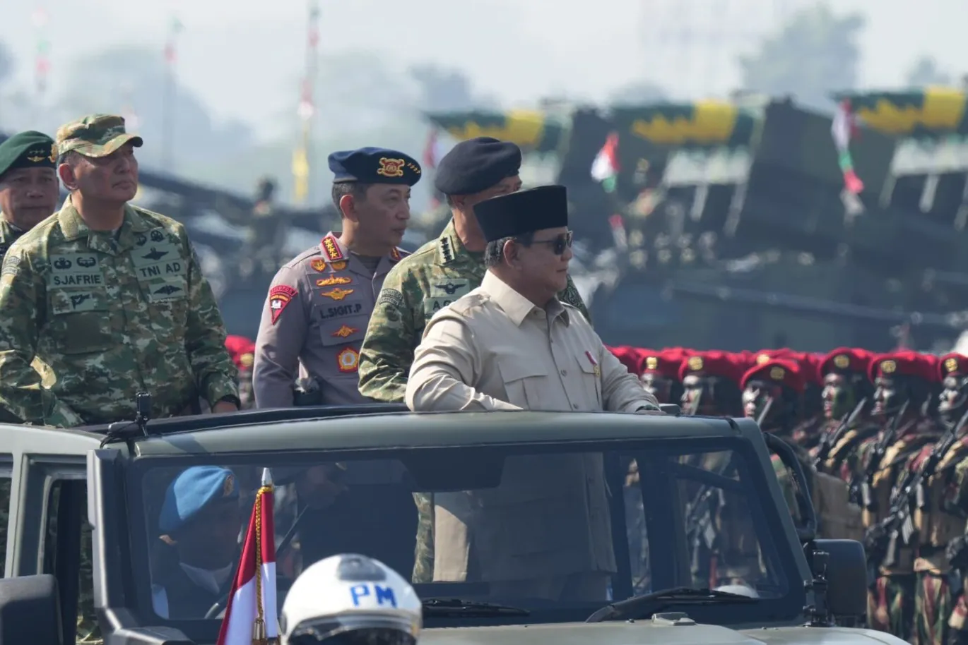 Prabowo Resmikan 6 Kodam Baru saat HUT ke-81 TNI