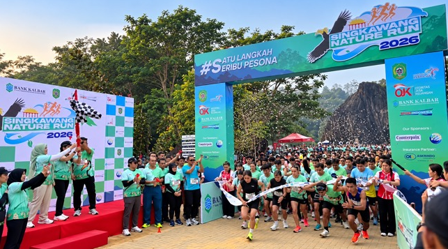 Wali Kota hingga Pejabat OJK Ikut Lari 7 Km di Singkawang Nature Run 2026