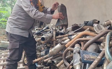 Polsek Beduai Tertibkan Sekitar 700 Knalpot Brong Sepanjang 2026